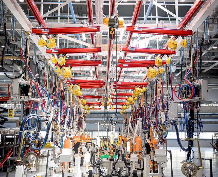 Цех окраски пластиковых деталей оснащён